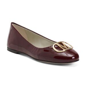 BRUNO MAGLI Bordo Leather Mimi Flats